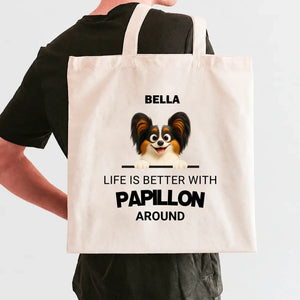 Personalized Dog Lover Tote Bag with Custom Name