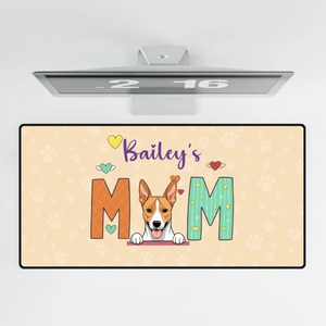 Personalized Dog Mom Mouse Pad with Custom Dog Name | 89Prints