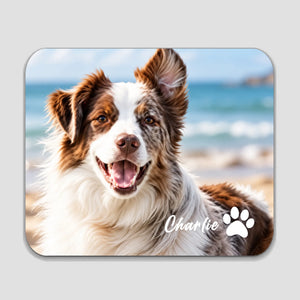 Personalized Dog Photo Mouse Pad – Custom Pet Name Gift | 89Prints