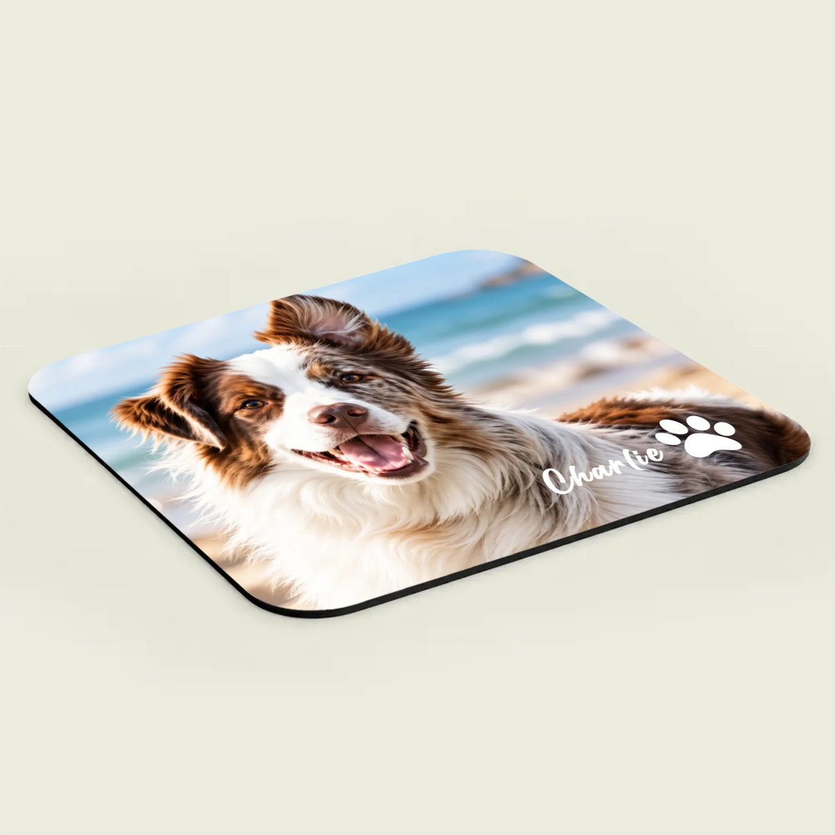 Personalized Dog Photo Mouse Pad – Custom Pet Name Gift | 89Prints