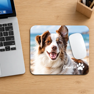 Personalized Dog Photo Mouse Pad – Custom Pet Name Gift | 89Prints