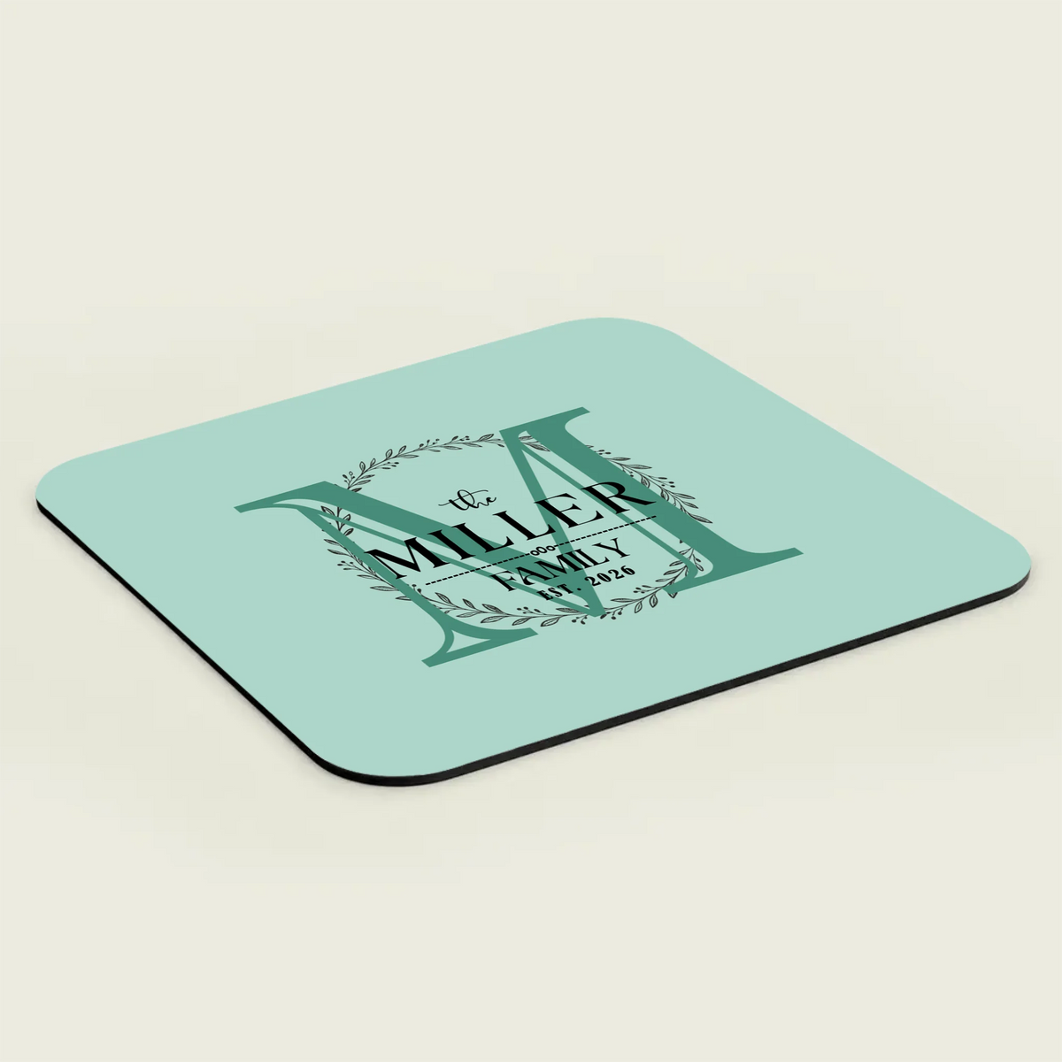 Personalized Family Monogram Mouse Pad – Elegant Custom Name Design | 89Prints
