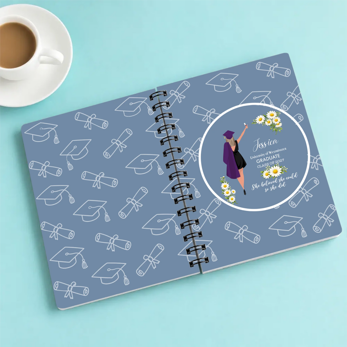 Personalized Graduation Journal – She Believed She Could