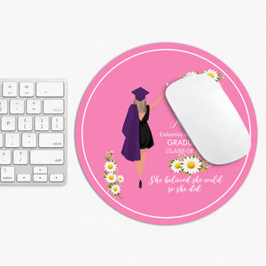 Personalized Graduation Round Mouse Pad – Custom Graduate Gift | 89Prints