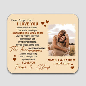 Personalized Romantic Couple Mouse Pad – Custom Photo Love Gift | 89Prints