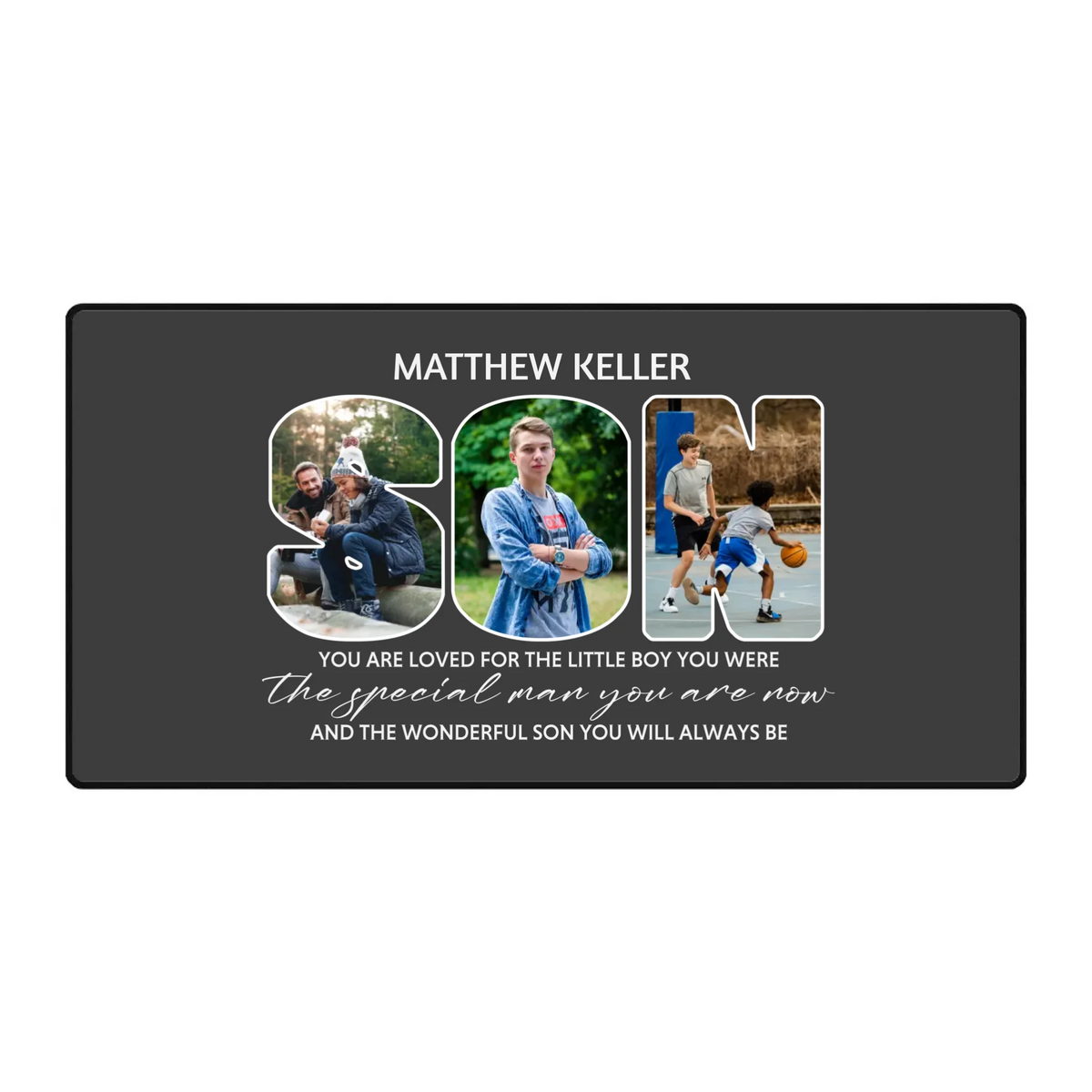 Personalized Son Large Mouse Pad – Custom Photo Gift | 89Prints