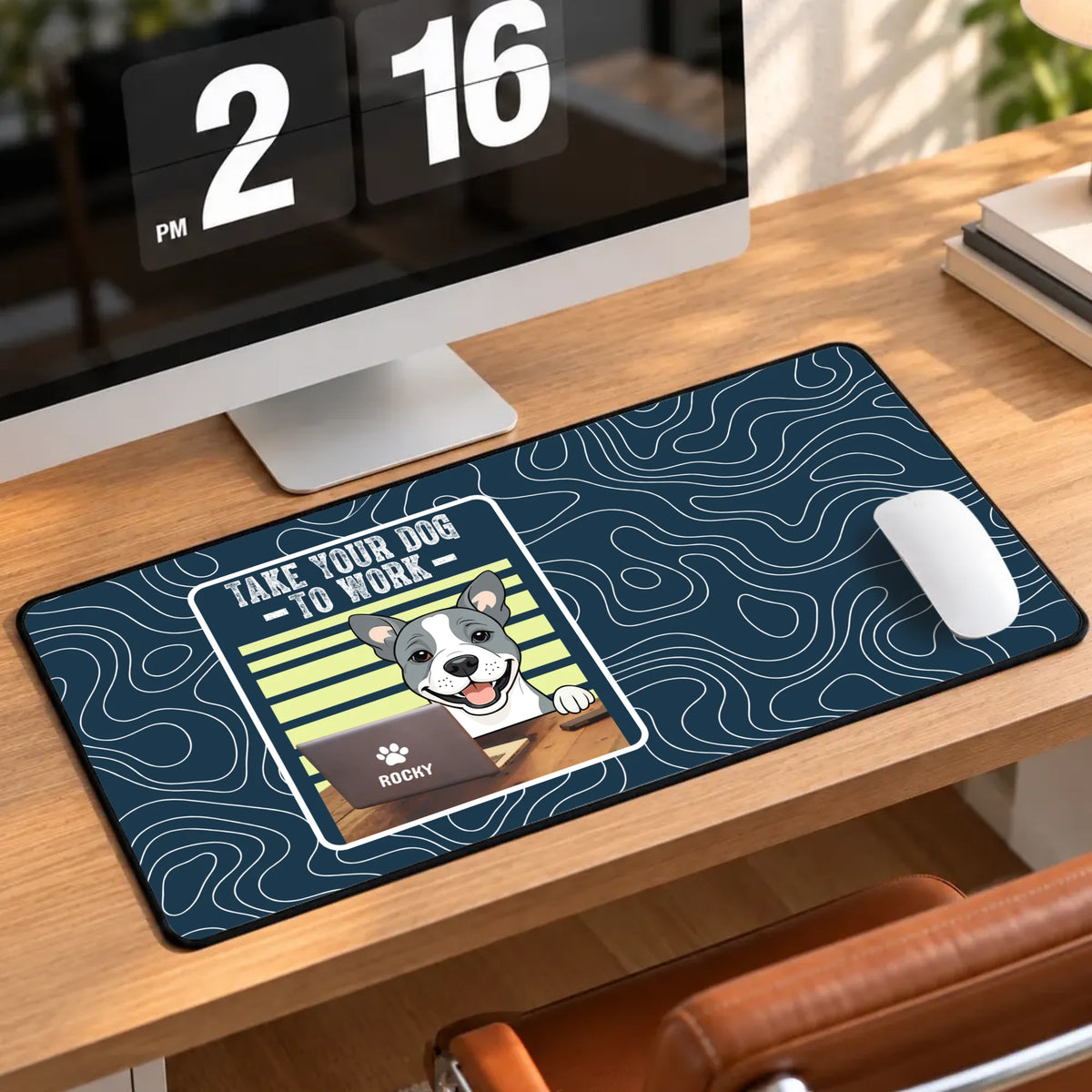 Personalized Take Your Dog to Work Mouse Pad – Dog Lover Gift | 89Prints