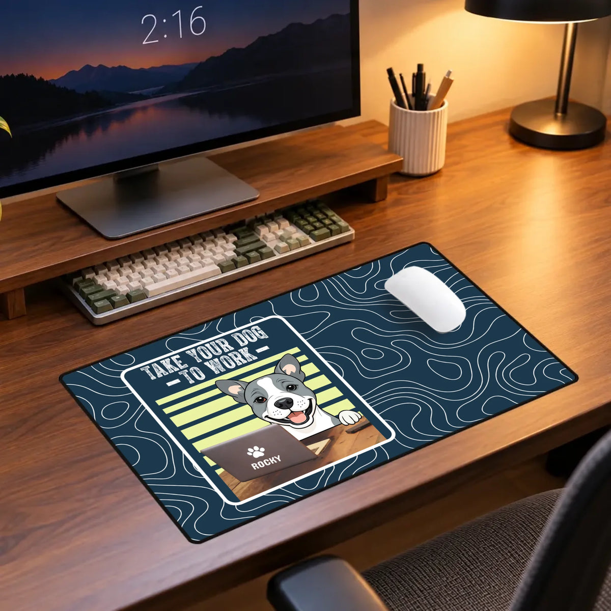 Personalized Take Your Dog to Work Mouse Pad – Dog Lover Gift | 89Prints