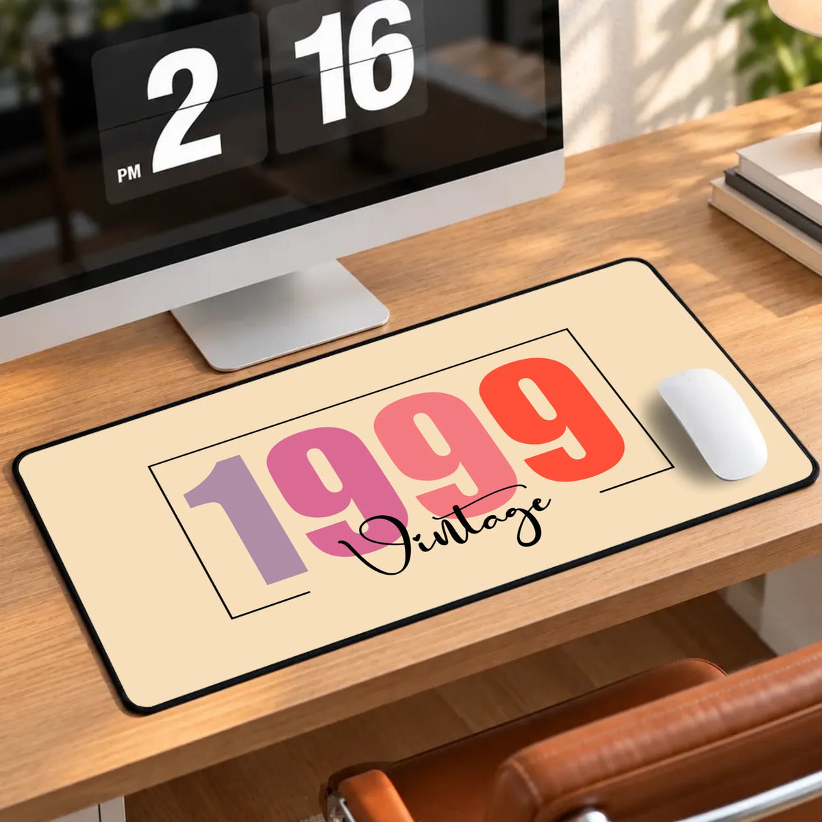 Personalized Vintage Birth Year Mouse Pad – Retro Gift | 89Prints