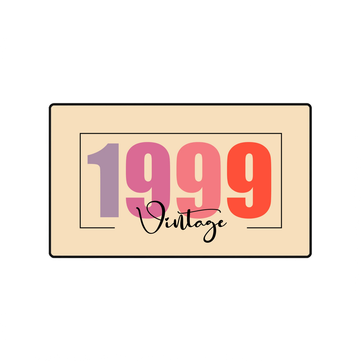 Personalized Vintage Birth Year Mouse Pad – Retro Gift | 89Prints