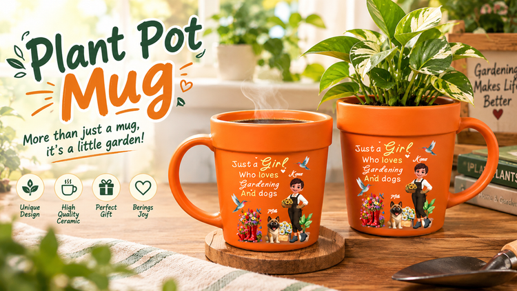 Personalized Plant Pot Ceramic Mugs by 89Prints