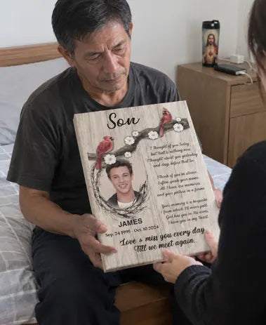Custom canvas walll art memorial