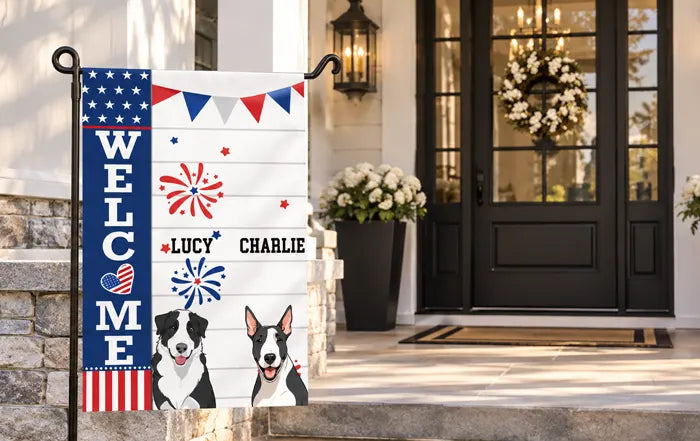 Customized garden flag independence day