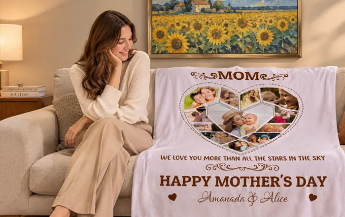 Personaliized blanket gifts for mom