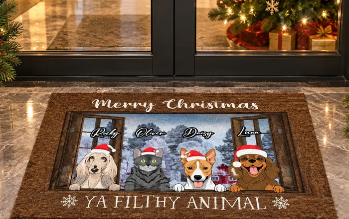 Personaliized doormat christmas decor