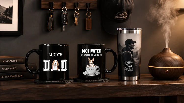 Personalized Black Mugs by 89Prints
