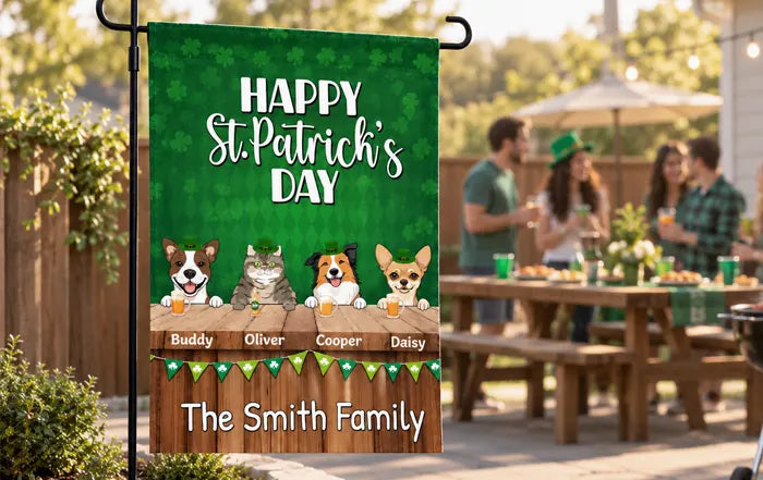 Personalized garden flag st patrick s day